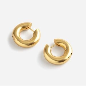 NWT Madewell Chunky Donut Small Hoop Earrings vintage gold